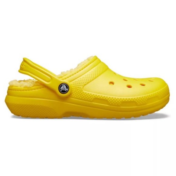 Crocs Classic Lemon Adult Lined Clogs - Picture 2 of 6